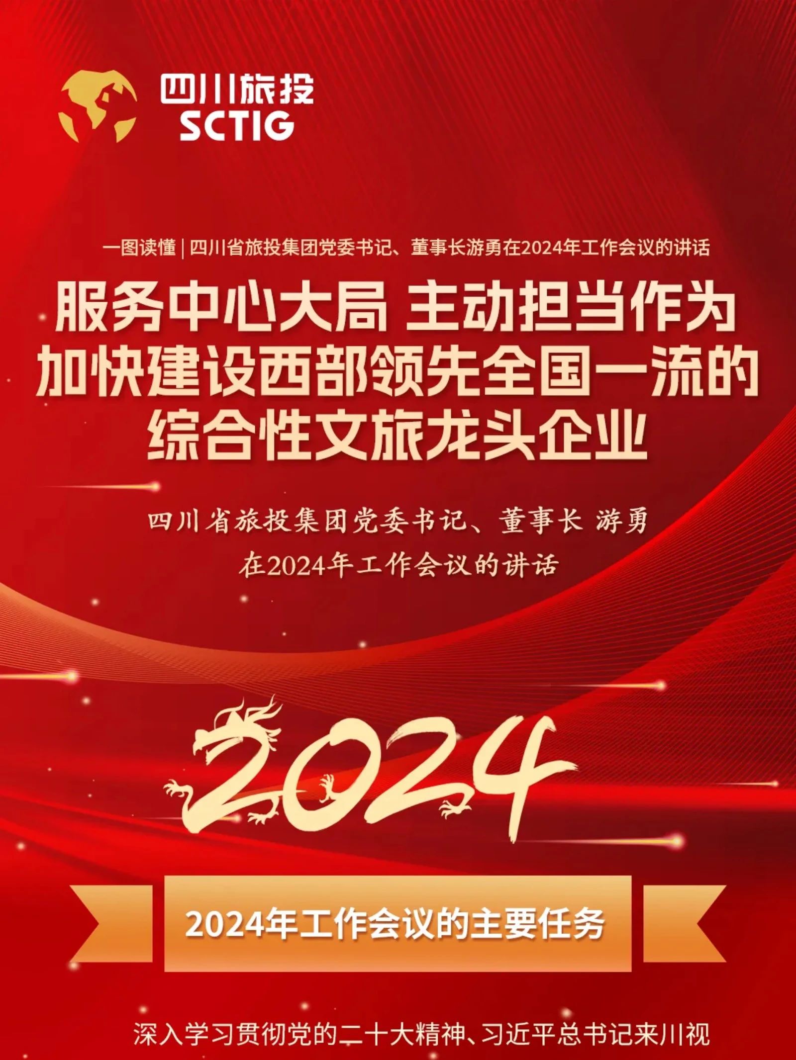 四川省尊龙凯时集团党委书记、董事长游勇在2024年工作会议的讲话